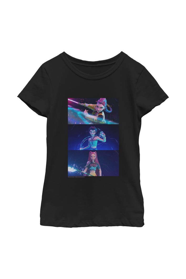Girls' Group Shot Trio T-Shirt, Main, color, Black