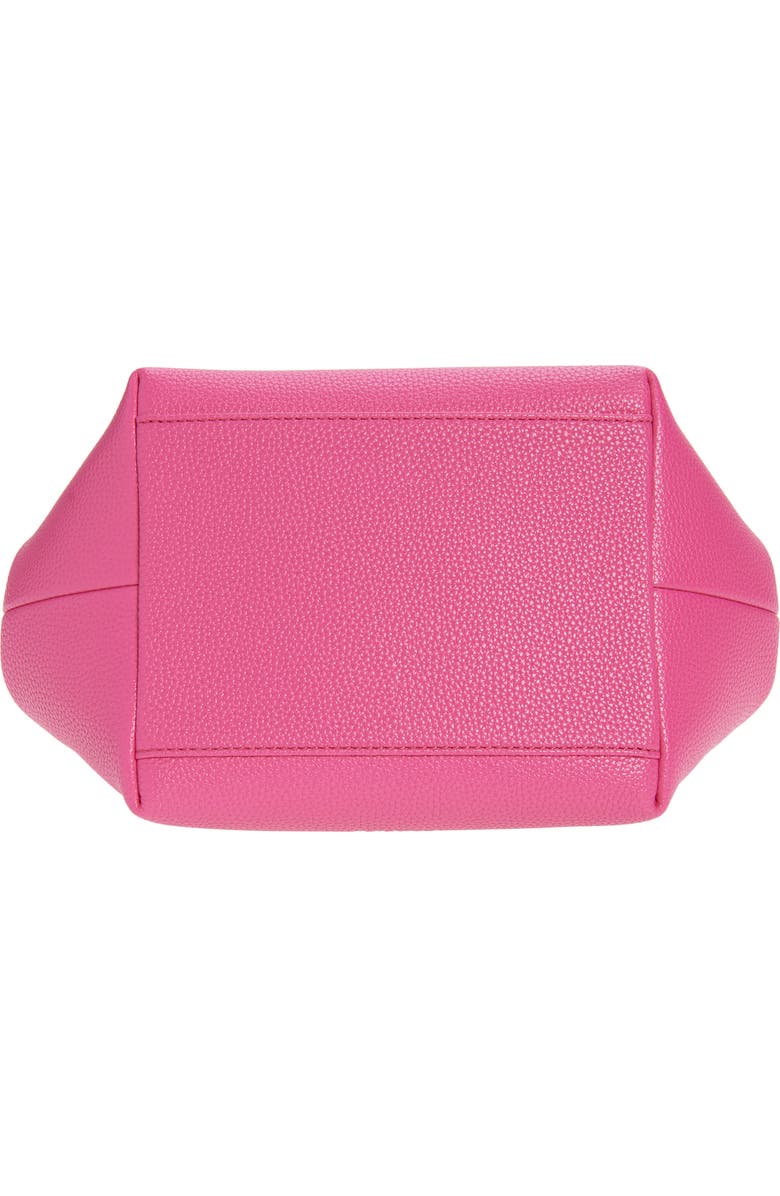 Ganni Small Bou Grained Faux Leather Top Handle Bag, Alternate, color, Cabaret