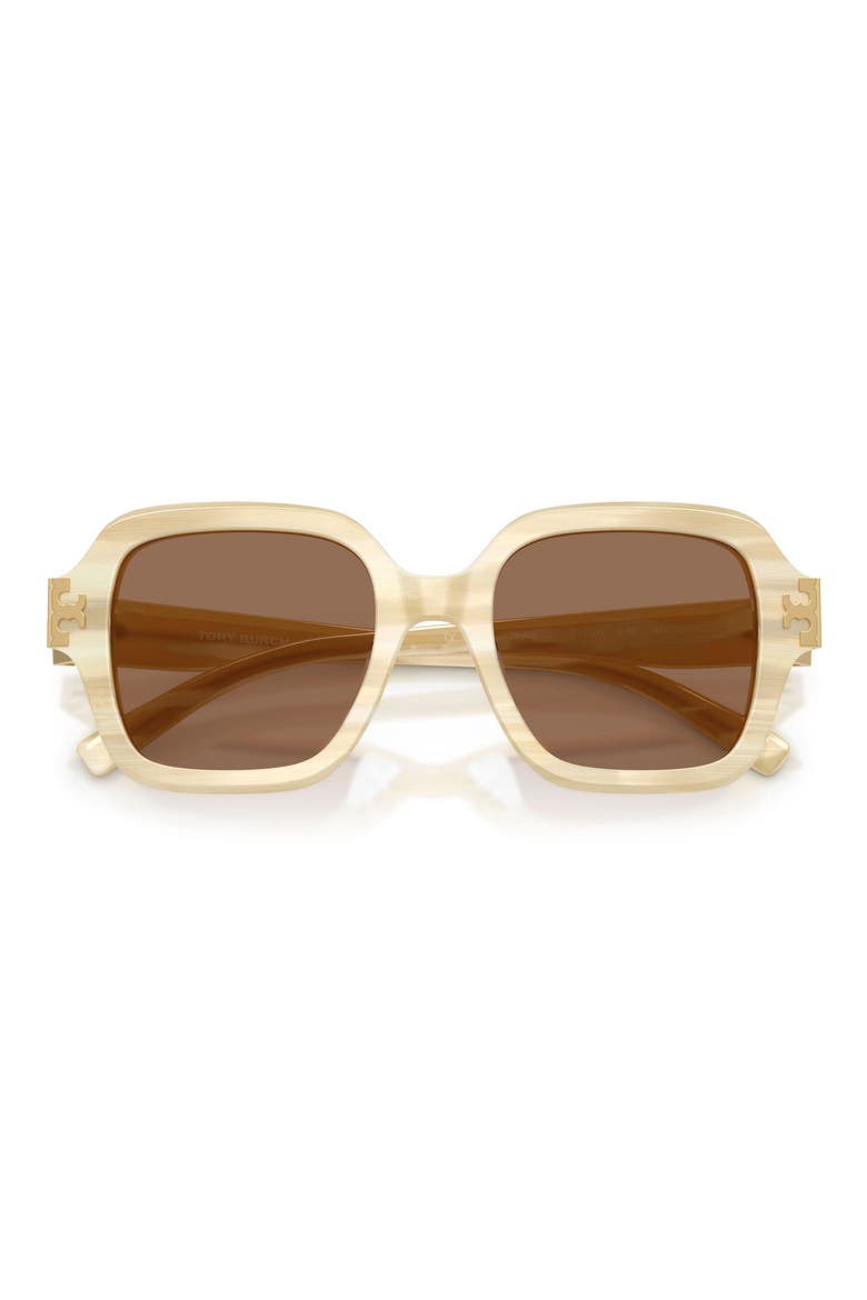51mm Square Sunglasses, Alternate, color, IVORY HORN / BROWN