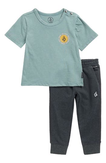 Volcom Babies'  Jersey Graphic T-shirt & Joggers Set In Multi