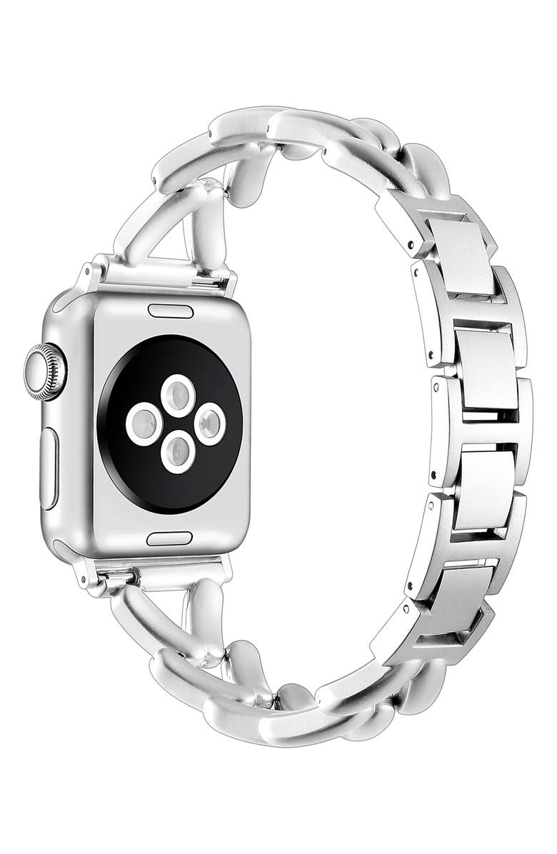 The Posh Tech Caroline Bracelet Apple Watch<sup>®</sup> Watchband, Alternate, color, Silver