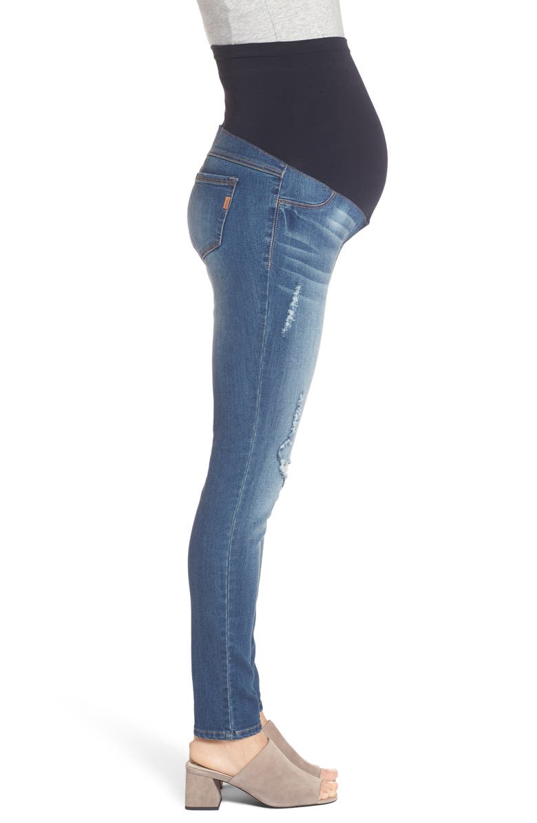 1822 Denim Destructed Maternity Skinny Jeans, Alternate, color, Irene