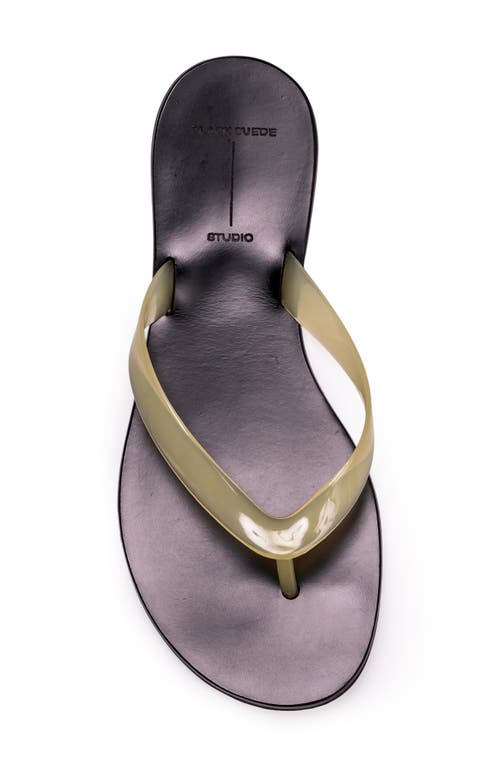 Black Suede Studio Jeli Flip Flop In Butter Pvc