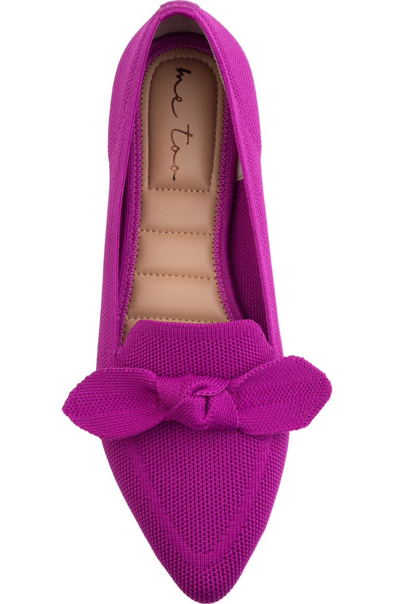 Me Too Annora Bow Pointed Toe Flat, Alternate, color, Dk Magenta