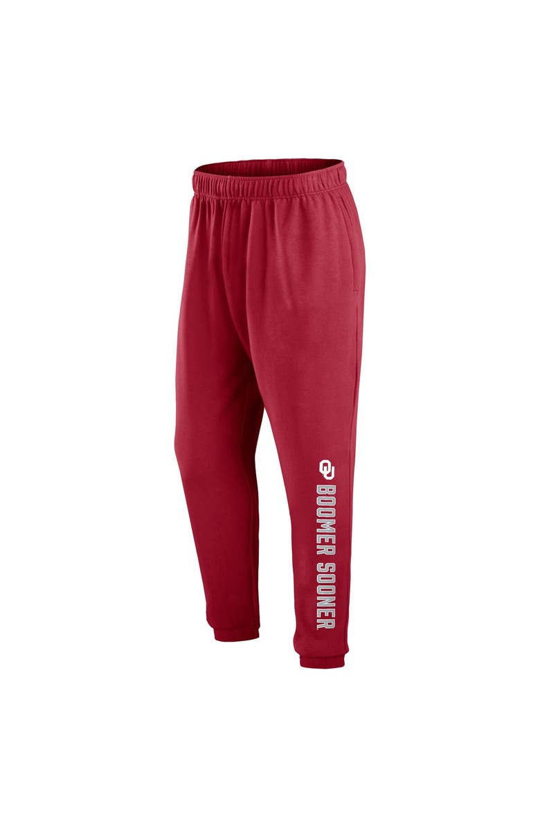 FANATICS Men's Fanatics Crimson Oklahoma Sooners Chop Block Fleece Sweatpants, Alternate, color, Crimson