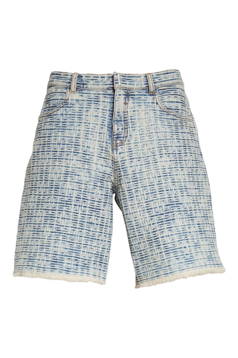 Skate 4G Raw Denim Shorts, Alternate, color, BLUE/ WHITE