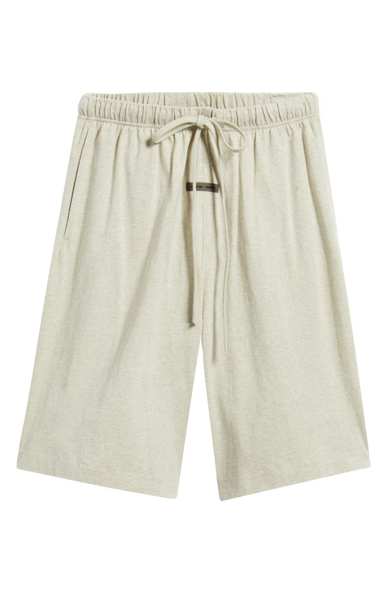 Fear of God Essentials Jersey Basketball Sweat Shorts, Alternate, color, Heather Stone