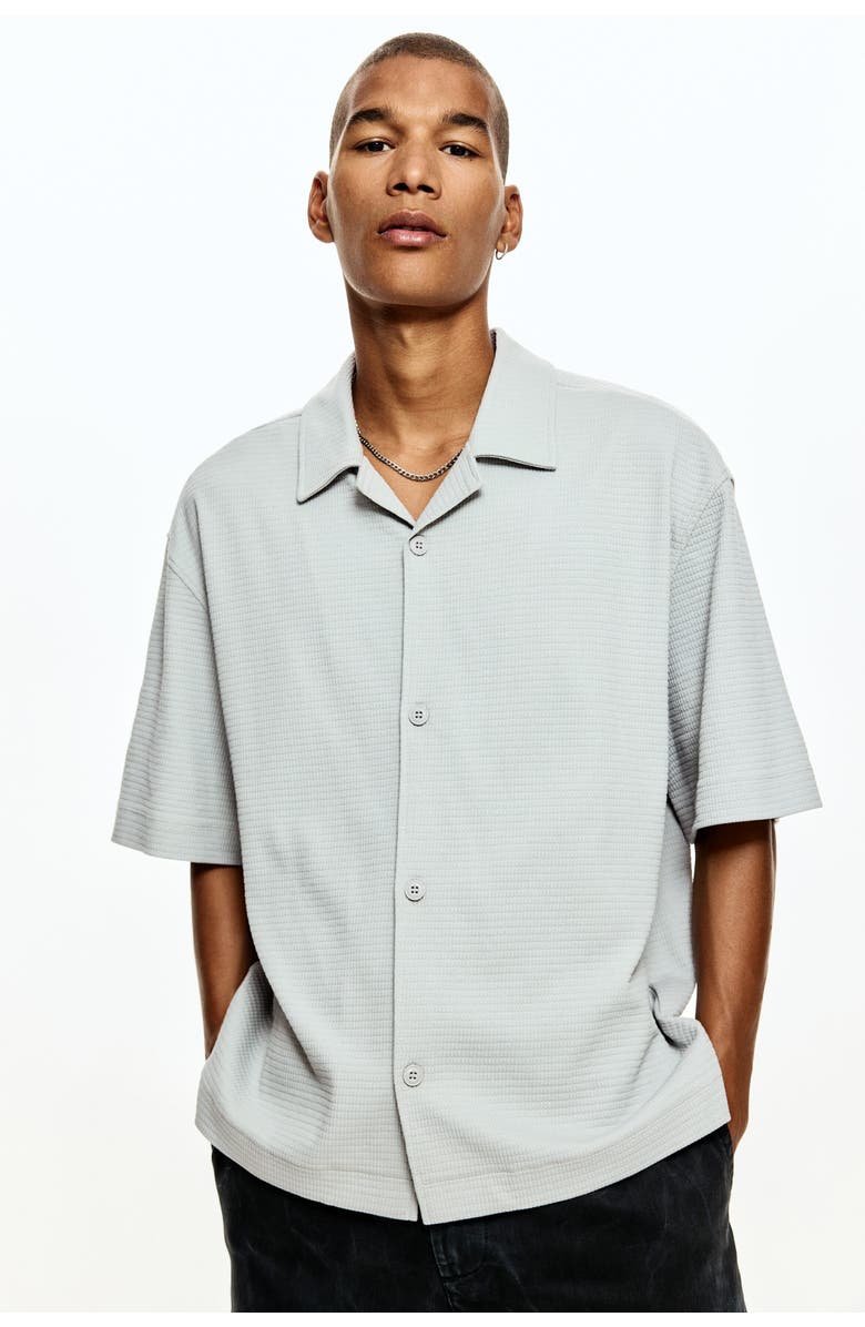 H&M Loose Fit Shirt, Alternate, color, Light Gray