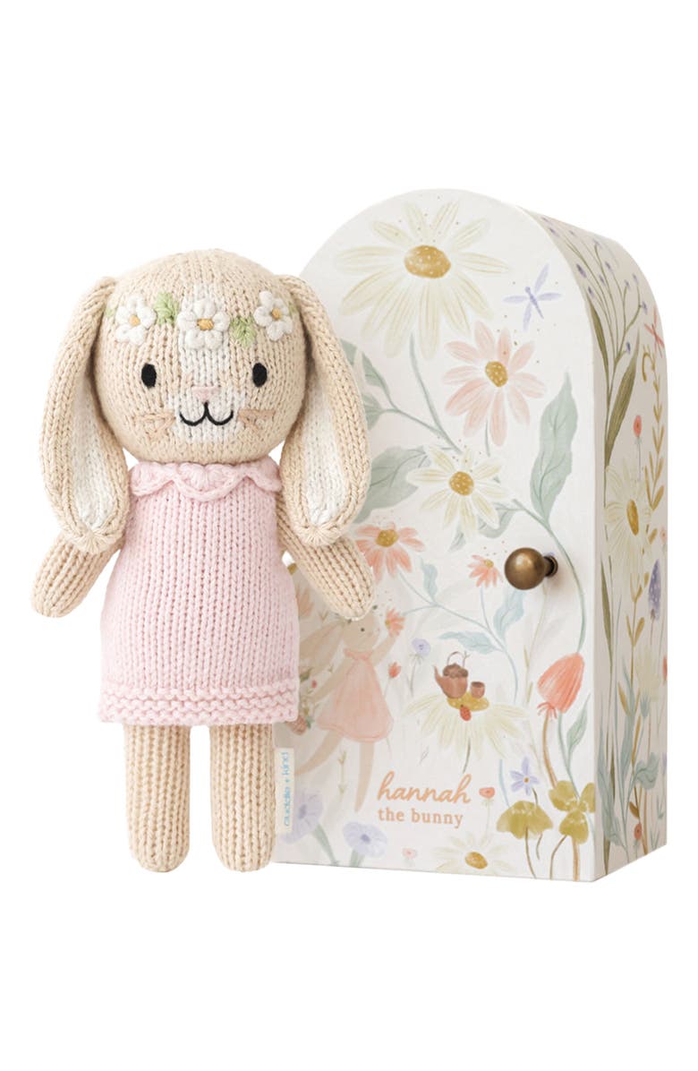 cuddle+kind Tiny Hannah The Bunny Blush Stuffed Animal, Alternate, color, Pink