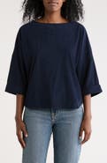 MAX STUDIO Long Sleeve Knit Corduroy Top