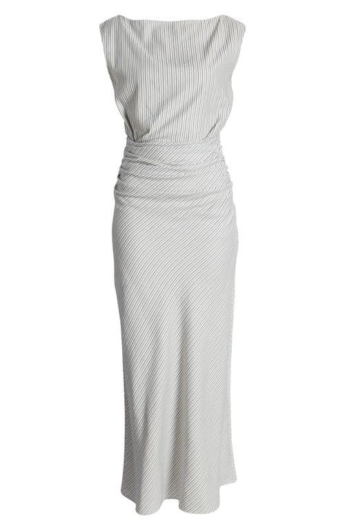 Faithfull The Brand Margaux Stripe Sleeveless Dress In Navy Stripe