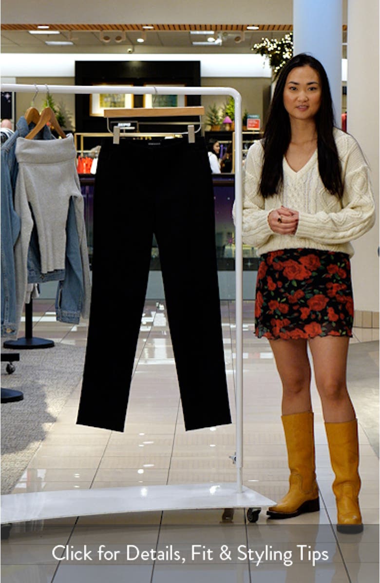 Straight Leg Cotton Blend Pants, sales video thumbnail