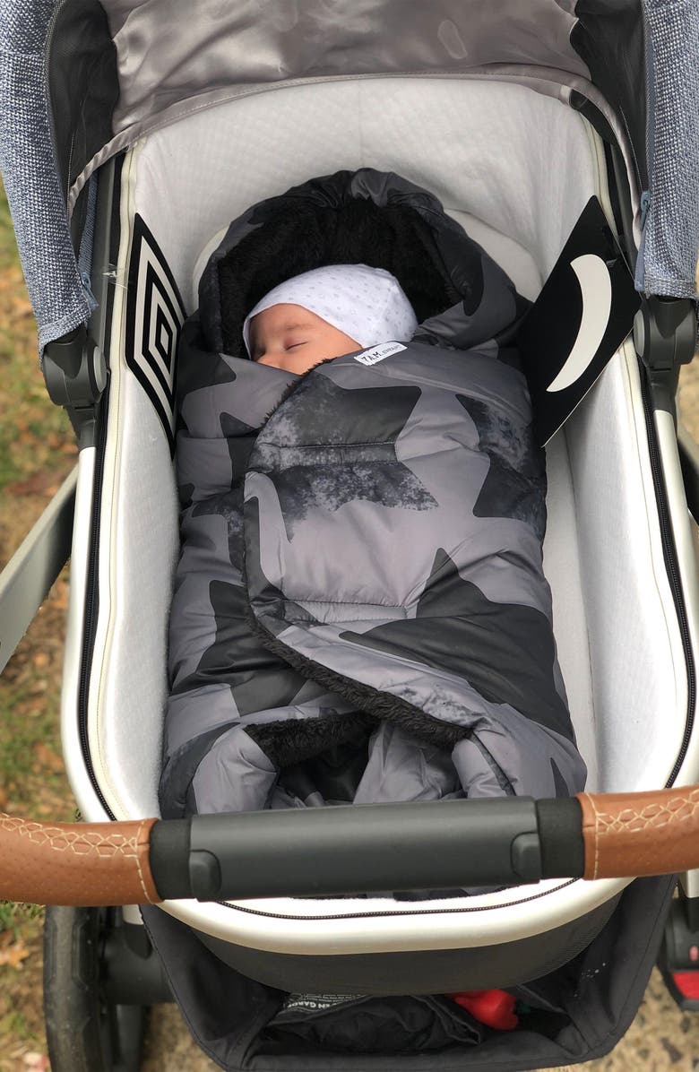 7 A.M. Enfant Nido Winter Wrap, Alternate, color, Print Stella Grand