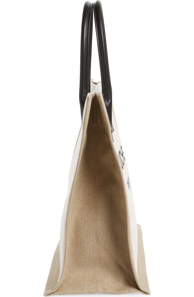 Saint Laurent Large Rive Gauche Cotton & Linen Tote, Alternate, color,
