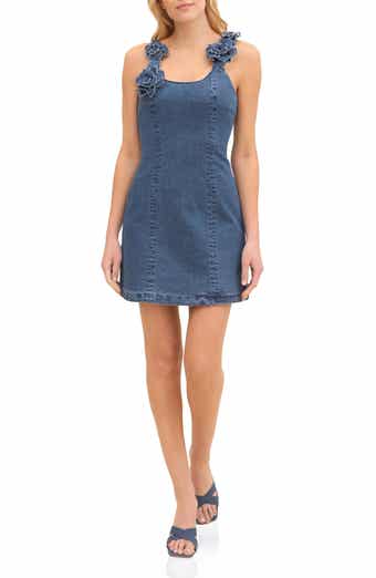 Avec Les Filles Rosette Denim Dress