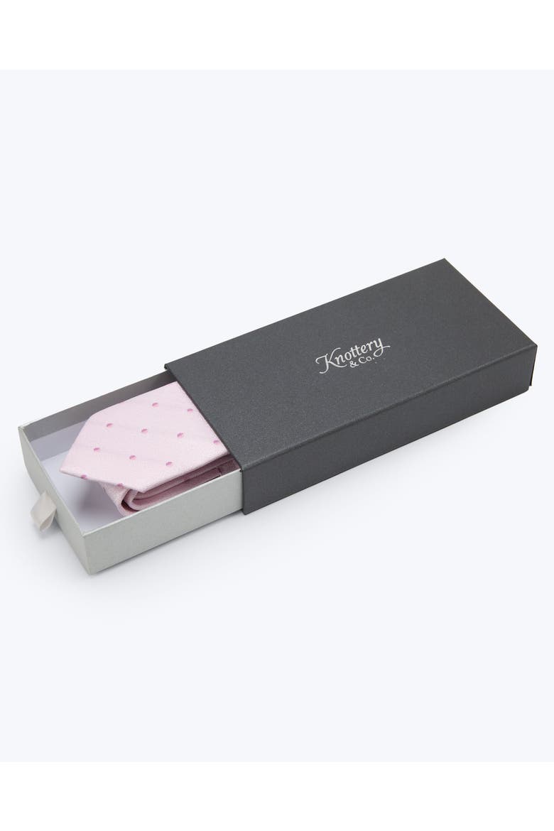 Petal Dot Silk Jacquard Tie, Alternate, color, Pink