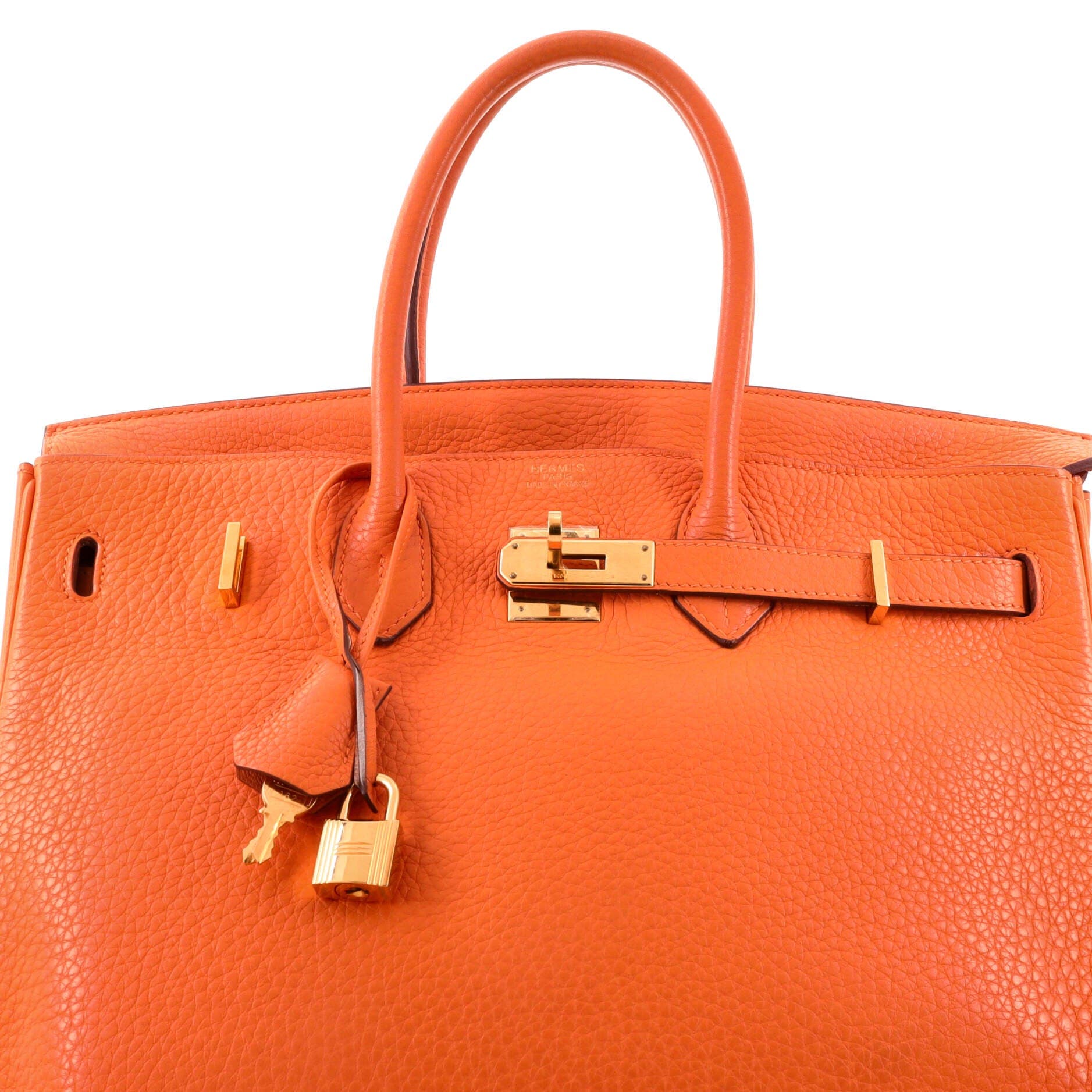 Birkin Handbag Orange Clemence with Gold Hardware 35, Alternate, color, Orange
