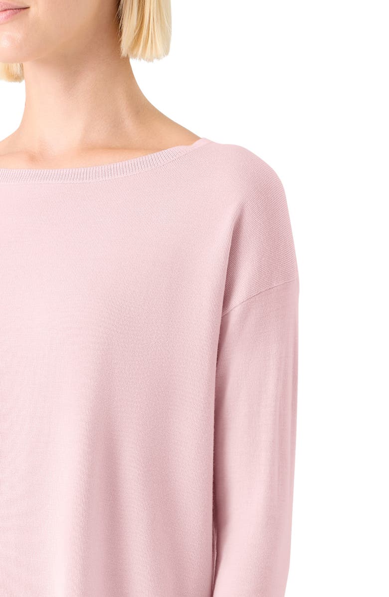 Akris punto Drop Shoulder Virgin Wool Sweater, Alternate, color, Rose