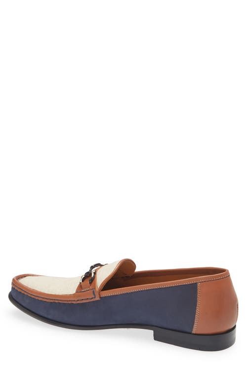 Mezlan Kheanill Moc Toe Bit Loafer In Blue Multi