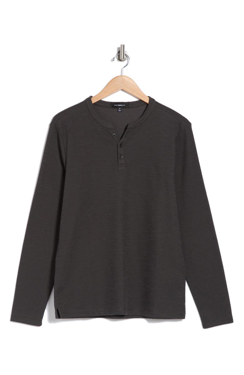 WESTZEROONE Romeo Long Sleeve Henley, Alternate, color, Cannon