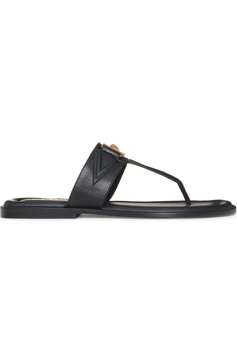 Versace Biggie Medusa Flip Flop, Alternate, color, Black Versace Gold