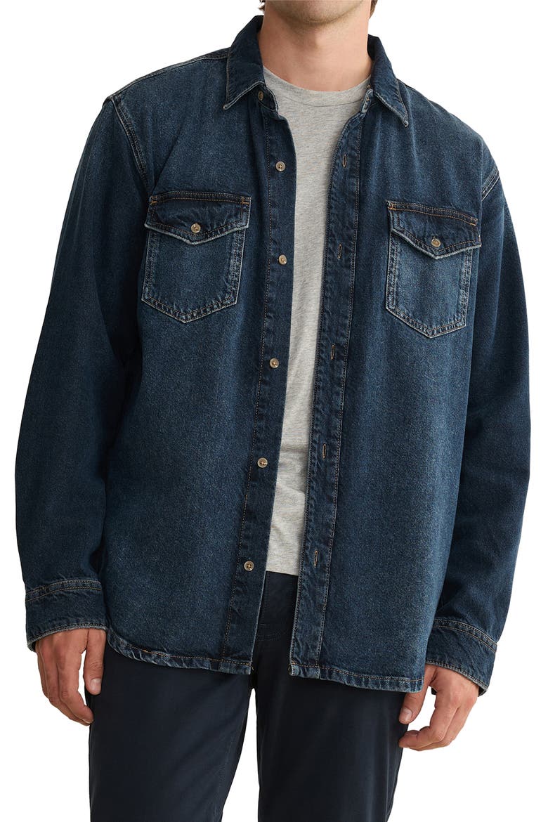 DET Denim Button-Up Shirt, Main, color, PORTER