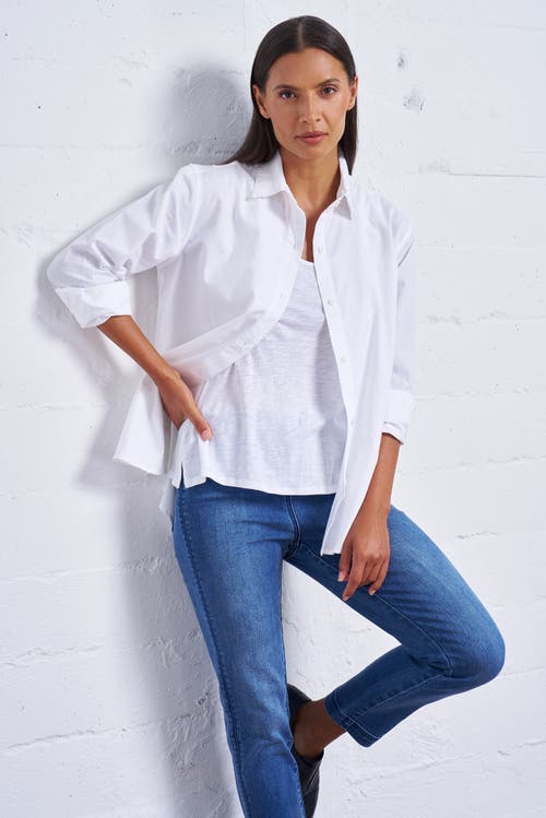 Franne Golde Crisp Cotton Button-up Shirt