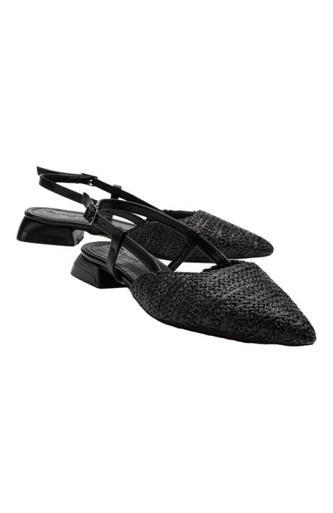 Riley Woven Slingback Flats