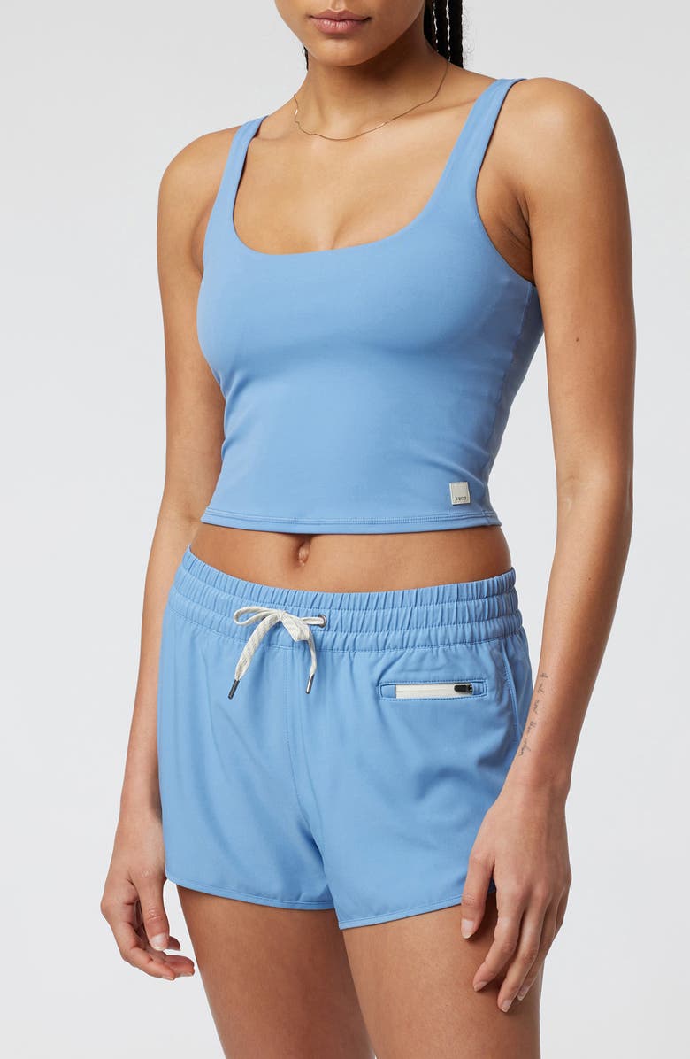Vuori Daily Crop Tank, Main, color, Isle Blue