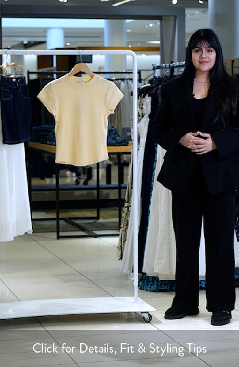 Rib Fitted Stretch Cotton T-Shirt, sales video thumbnail