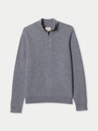 Gobi Cashmere Men's Cashmere Waffle Knit Half-zip Sweater