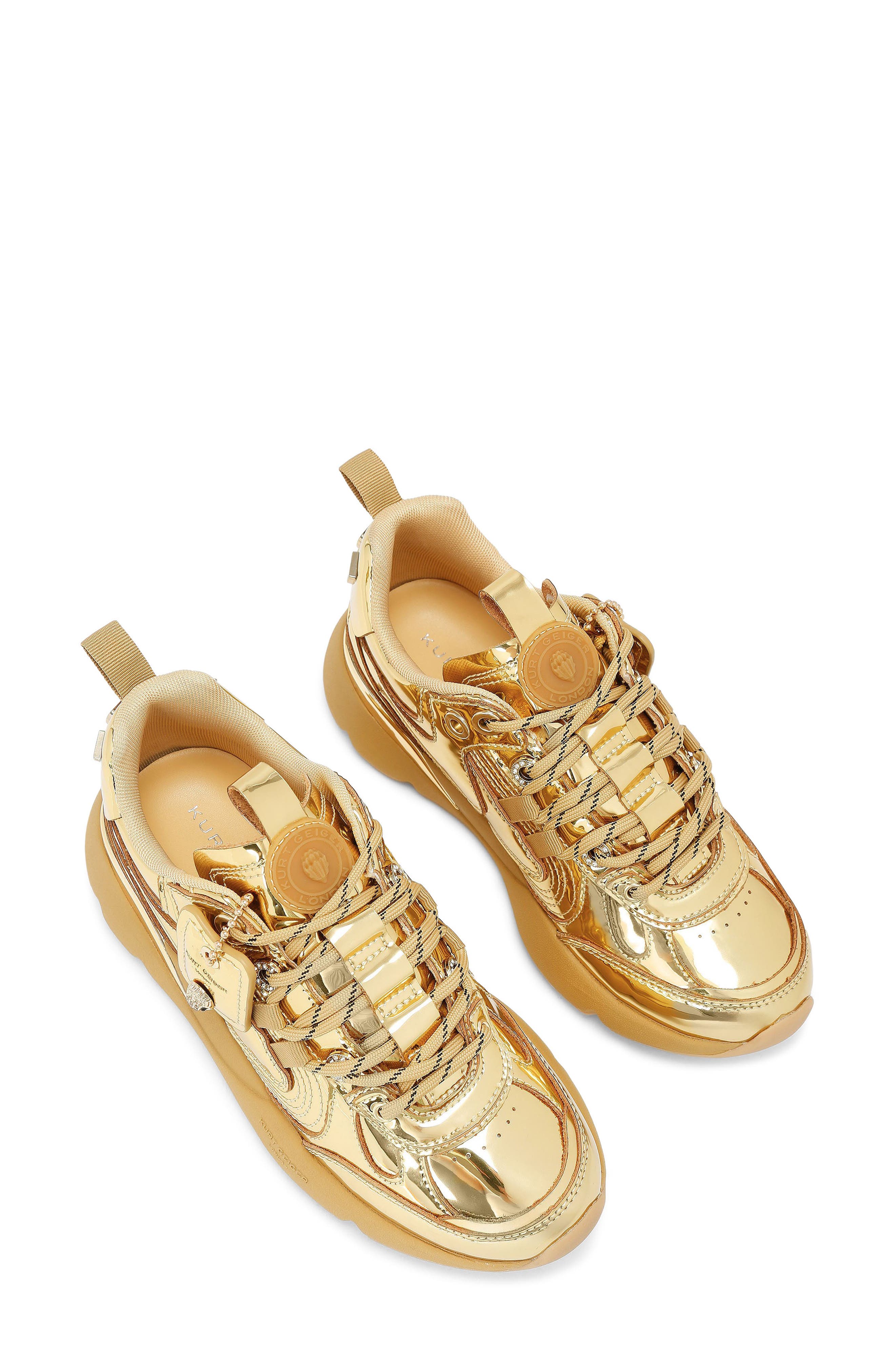 Kurt Geiger London Kurt Chunky Sole Sneaker, Alternate, color, Gold