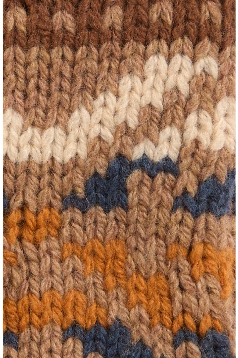 Mountain Fair Isle Convertible Mittens, Alternate, color, BROWN