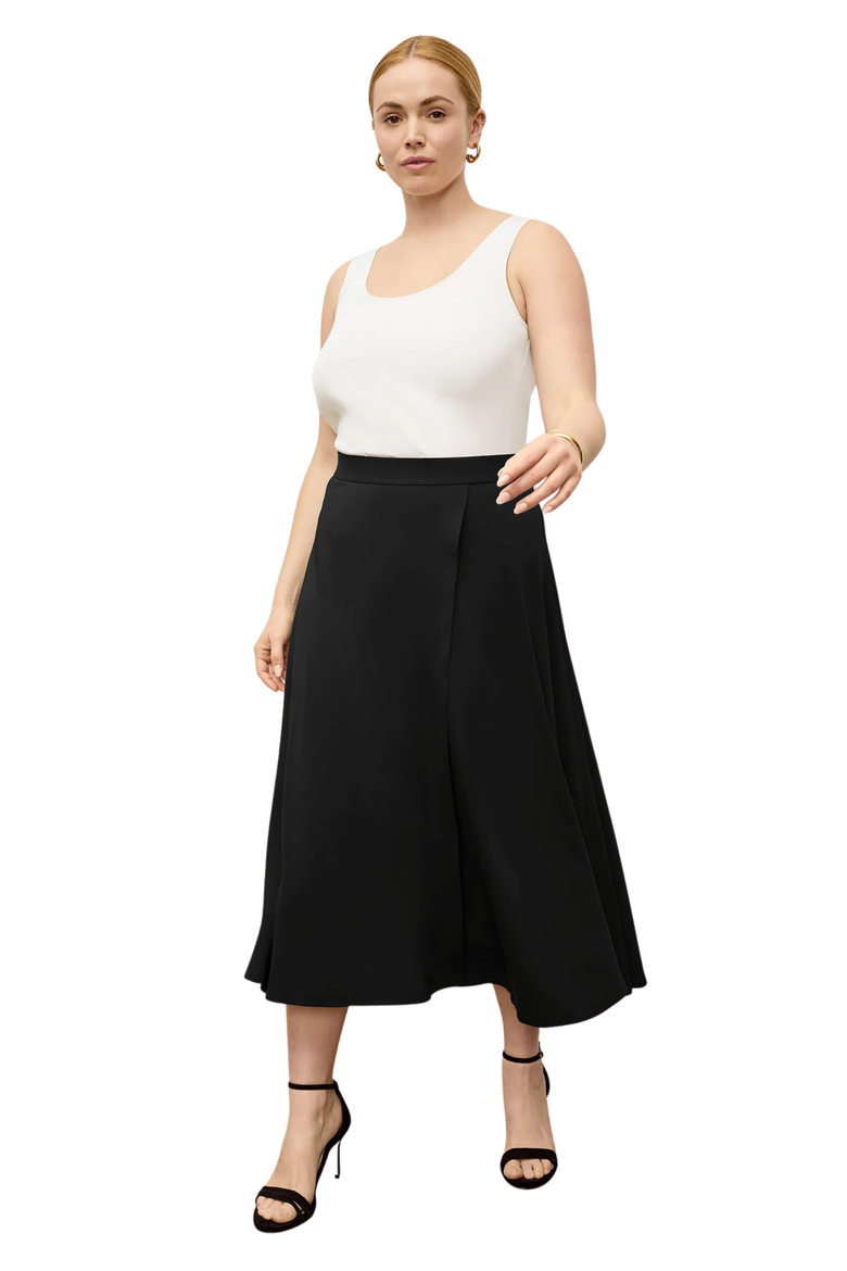 Ara Light Jersey Skirt, Main, color, Black