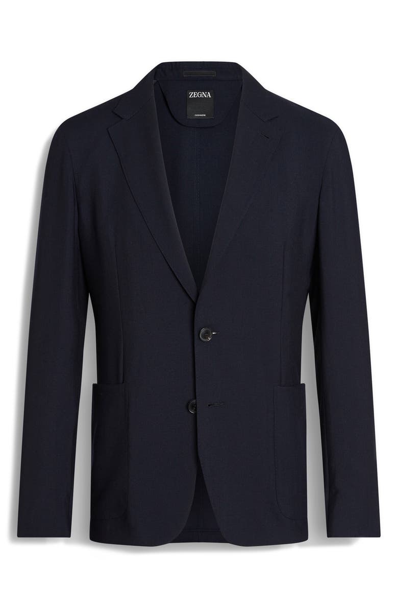 ZEGNA Deconstructed Oasi Cashmere Sport Coat, Alternate, color, Navy Solid