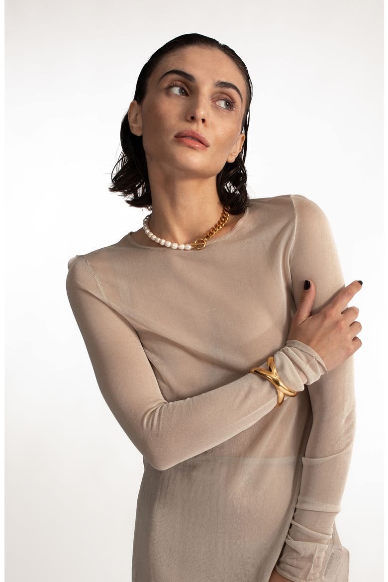 Freshwater Pearl & Curb Chain Necklace, Alternate, color, WHITE/GOLD
