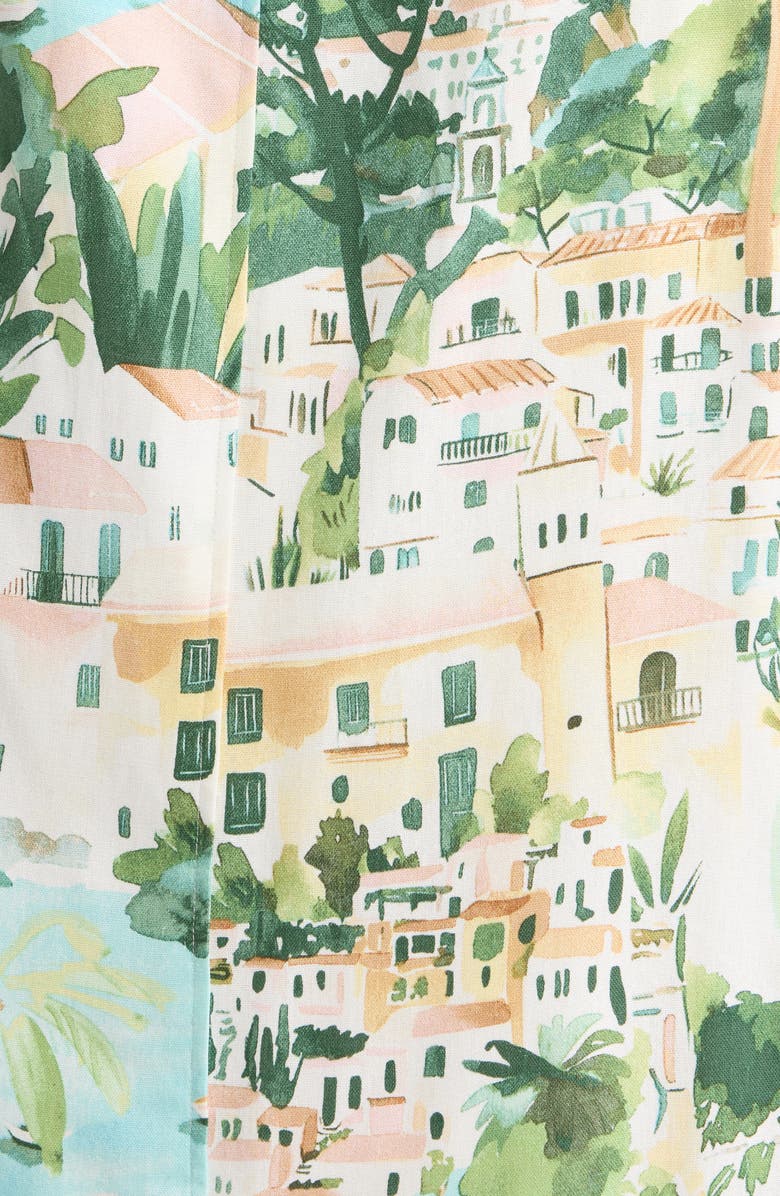 SUGARLIPS Piti Town Zenica Minidress, Alternate, color, Aqua-Multi