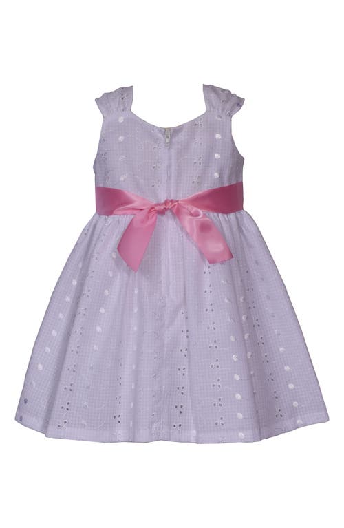 Iris & Ivy Kids' Eyelet Bow Shoulder Dress In White