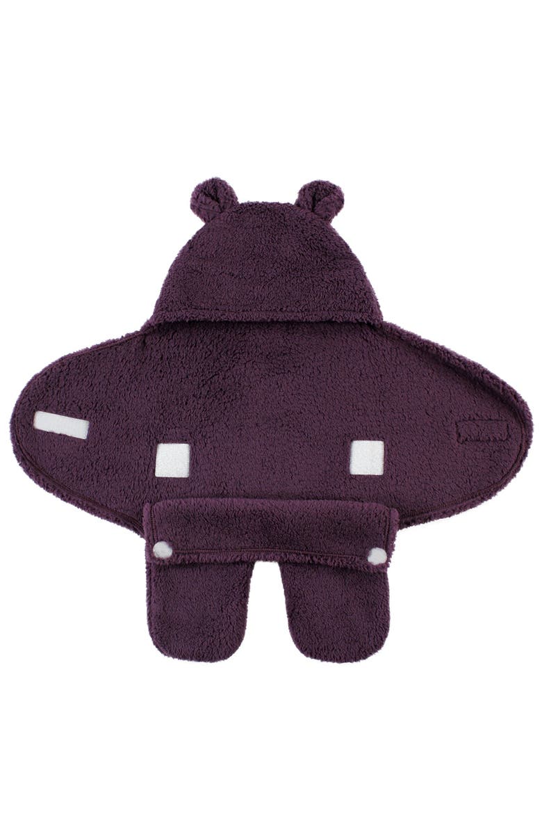 Hudson Baby Plush Animal Print Fluffy Stroller Snuggler for Infant Outdoor Excursions, Alternate, color, Purple