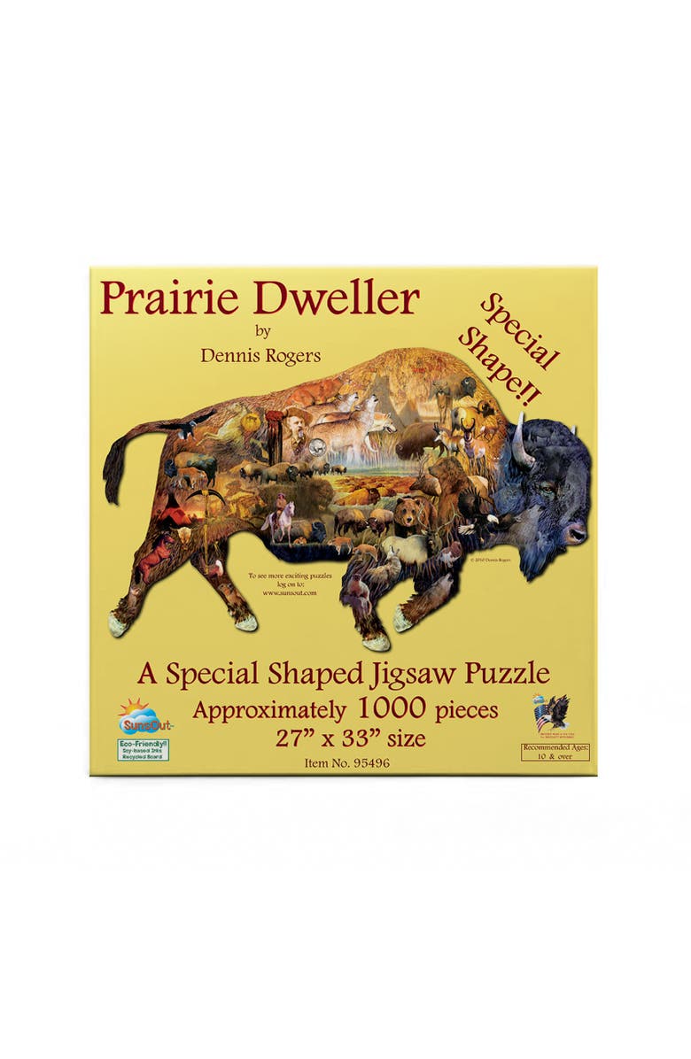 Sunsout Prairie Dweller 1000 piece Jigsaw Puzzle for Adults Special Shape, Alternate, color, Multicolor