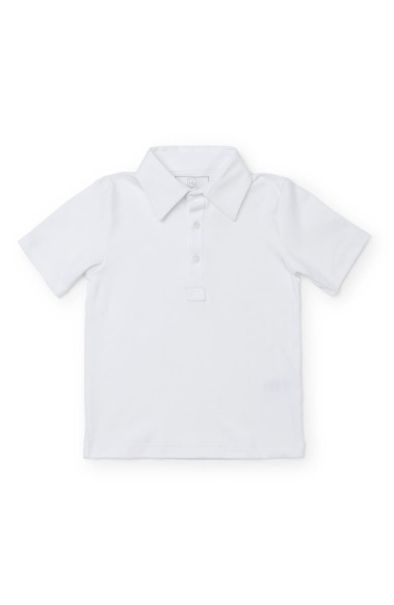 Lila and Hayes Griffin Boys' Polo Golf Shirt, Main, color, White