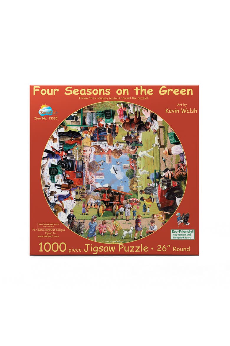 Four Seasons on the Green 1000 piece Jigsaw Puzzle for Adults Round, Alternate, color, Multicolor
