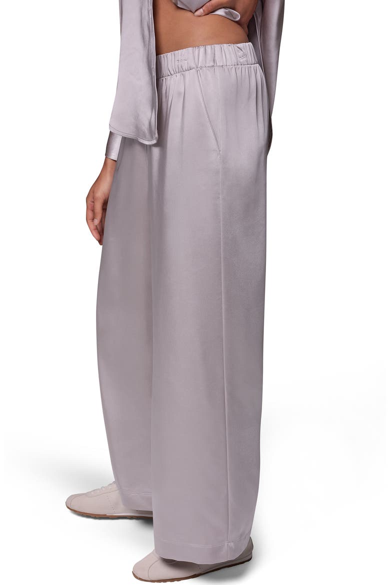 Wide Leg Satin Pants, Alternate, color, VAPOR
