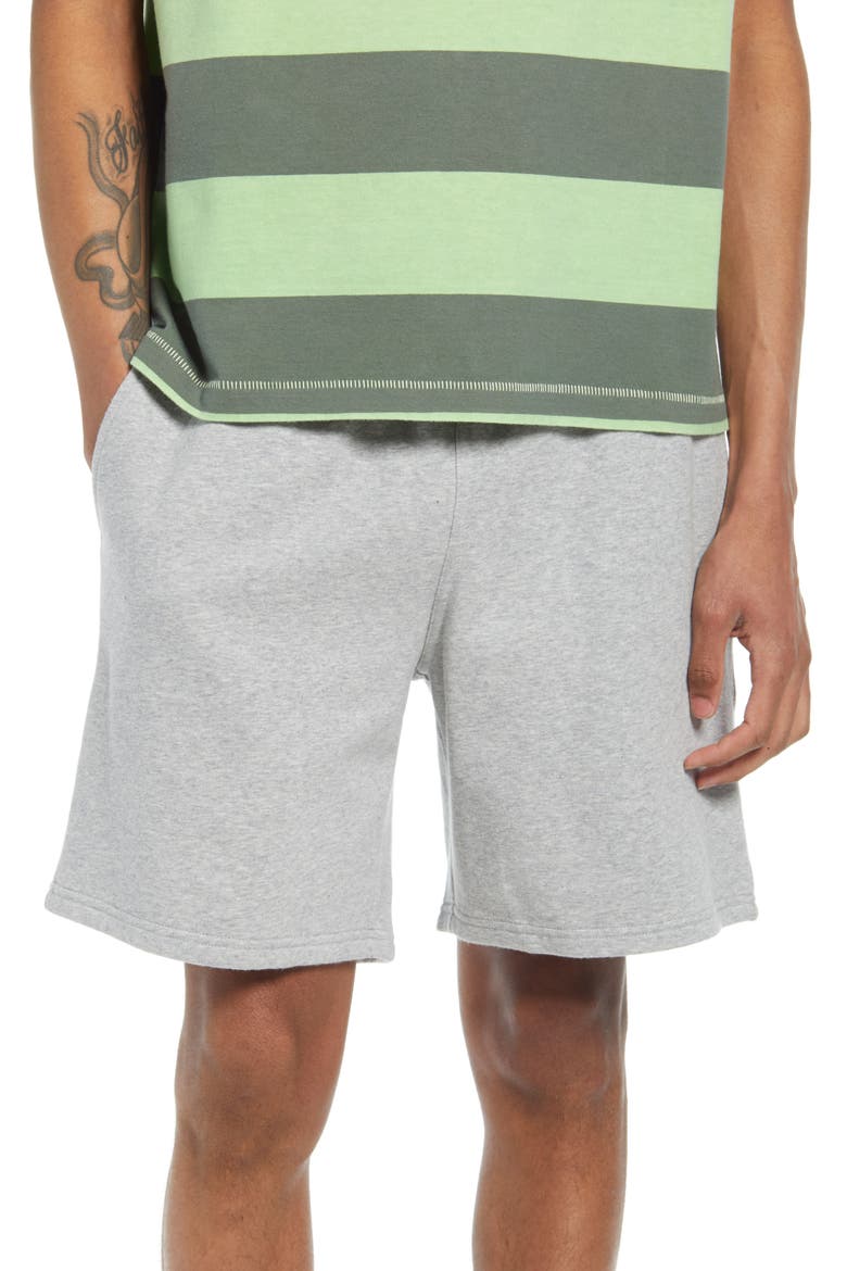 Men's Fleece Drawstring Shorts, Main, color, GREY HEATHER