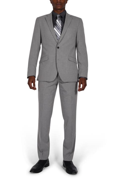 Trim Fit Pinstripe Suit