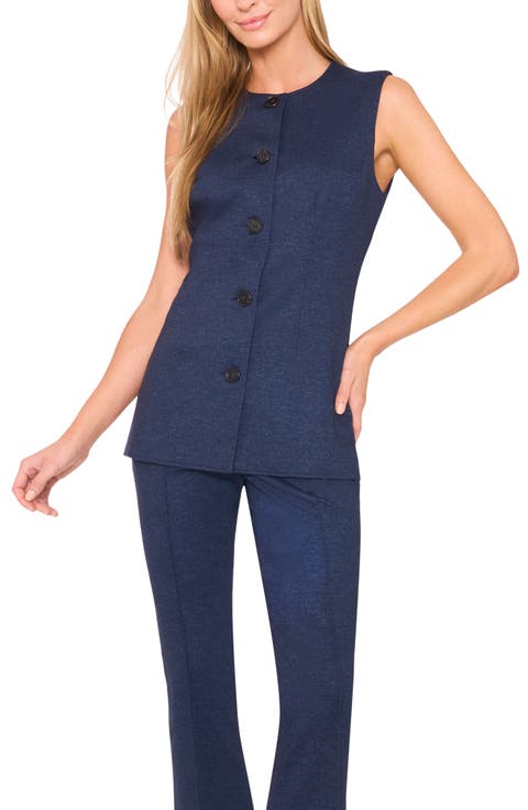 Long Fitted Vest (Regular & Petite)