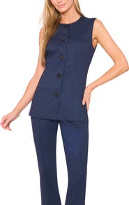 Halogen® Long Fitted Vest