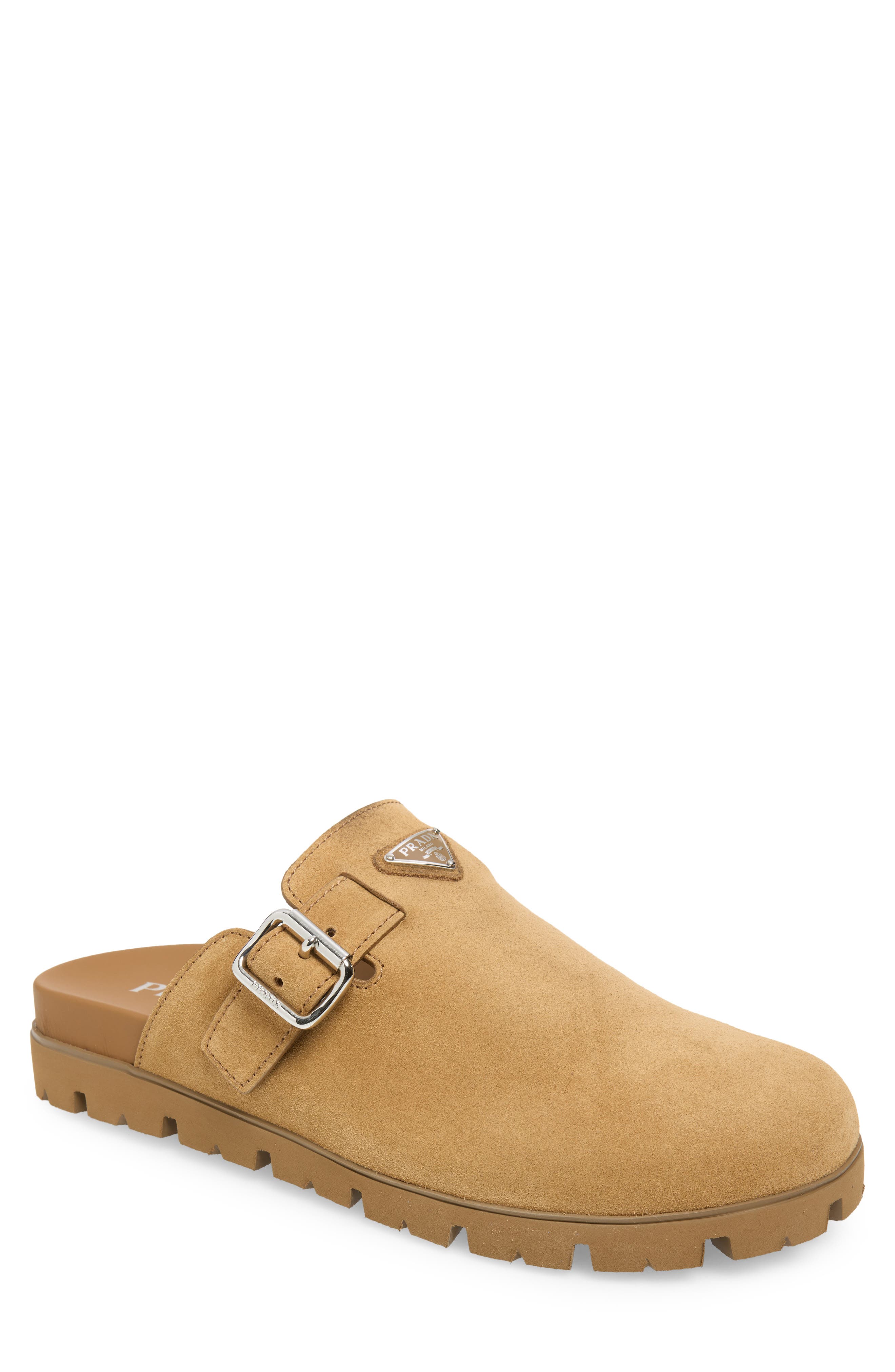 Prada Buckled Mule, Main, color, Cannella