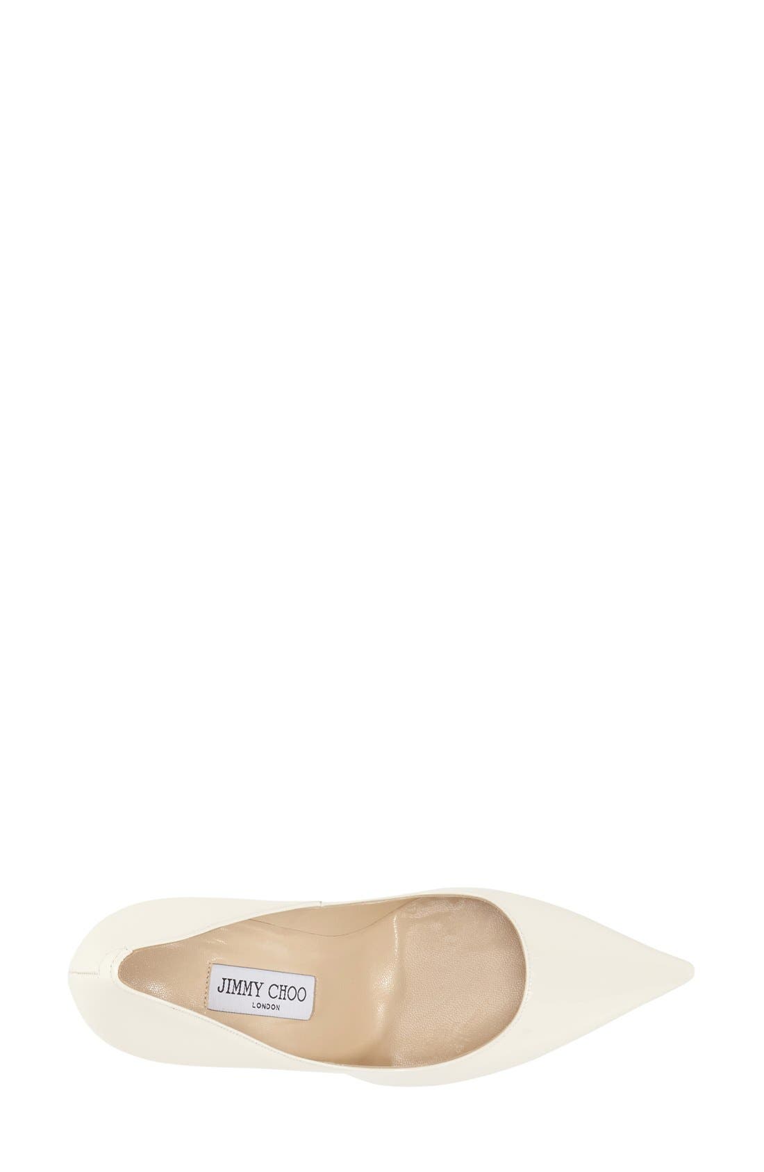 'Abel' Pointy Toe Pump, Alternate, color, IVORY PATENT