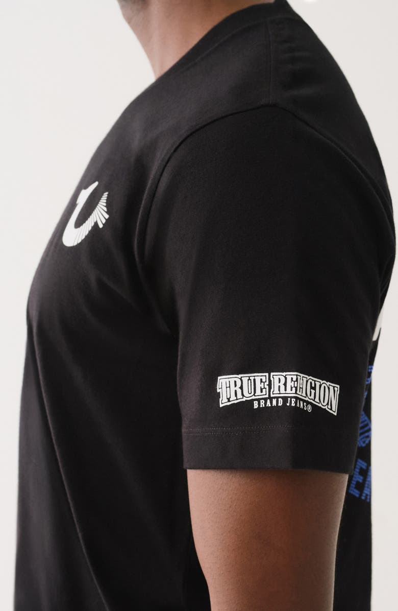 True Religion Fast Buddha Rhinestone Graphic T-Shirt, Alternate, color, 